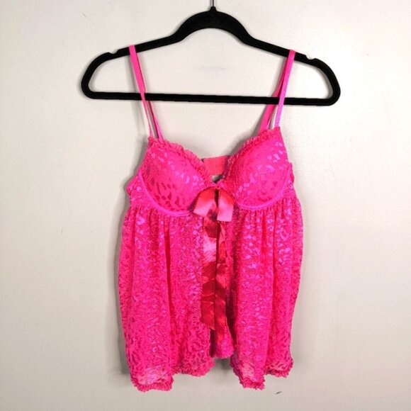 Vintage Y2K 2000s Babydoll Barbiecore Barbie Lace Romantic Lolita Lingerie S - Picture 1 of 6